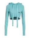 Hinnominate Woman Sweater Turquoise Size Xxs Viscose, Polyester, Polyamide In Blue