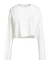 Hinnominate Woman Sweater White Size L Viscose, Polyester, Polyamide