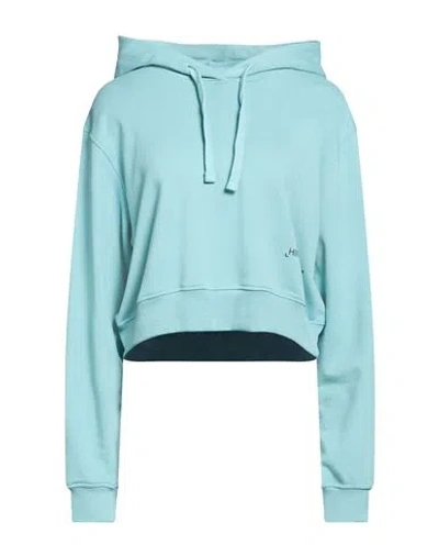 Hinnominate Woman Sweatshirt Azure Size Xs Cotton, Elastane In Blue