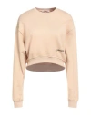 Hinnominate Woman Sweatshirt Beige Size L Cotton, Elastane