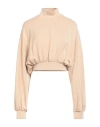 Hinnominate Woman Sweatshirt Beige Size L Modal, Polyester, Elastane