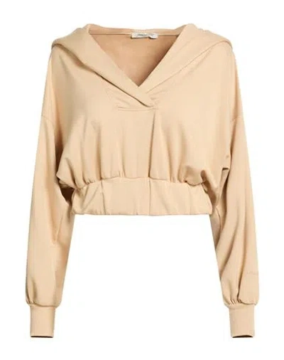 Hinnominate Woman Sweatshirt Beige Size M Viscose, Polyester, Elastane In Neutral