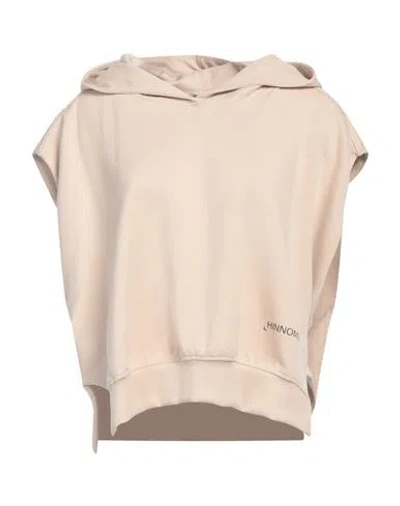 Hinnominate Woman Sweatshirt Beige Size S Polyester, Modal, Elastane