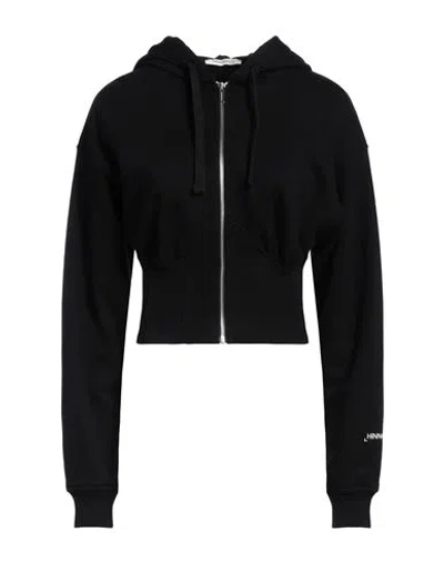 Hinnominate Woman Sweatshirt Black Size L Cotton, Elastane In Black