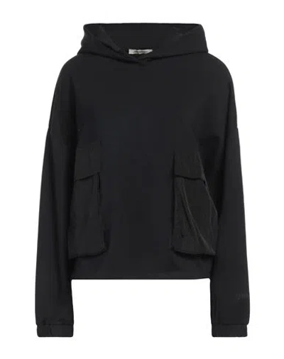 Hinnominate Woman Sweatshirt Black Size L Modal, Polyester, Elastane