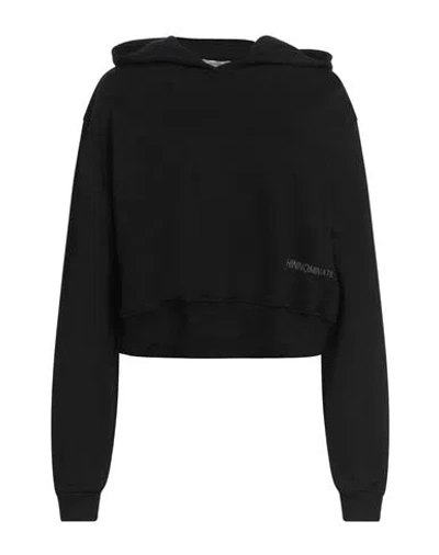 Hinnominate Woman Sweatshirt Black Size M Cotton, Elastane In Black