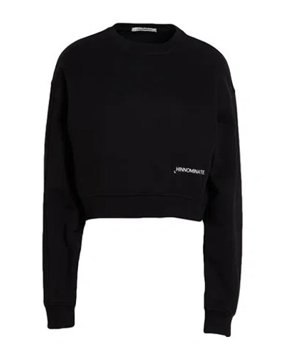 Hinnominate Woman Sweatshirt Black Size M Cotton, Polyester