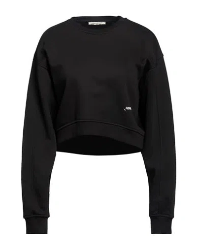 Hinnominate Woman Sweatshirt Black Size M Cotton, Polyester