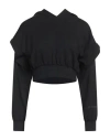 Hinnominate Woman Sweatshirt Black Size M Modal, Polyester, Elastane