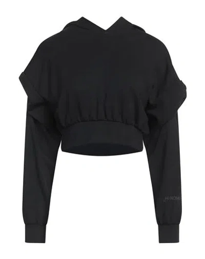 Hinnominate Woman Sweatshirt Black Size M Modal, Polyester, Elastane