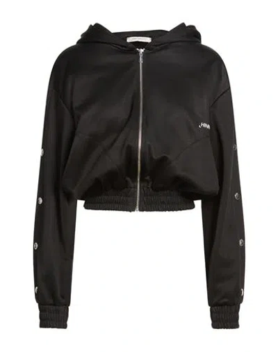 Hinnominate Woman Sweatshirt Black Size S Cotton, Polyester
