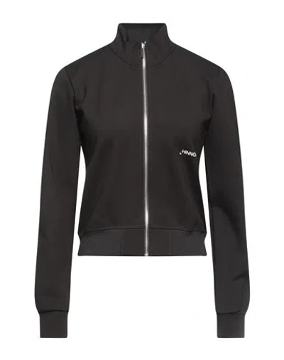 Hinnominate Woman Sweatshirt Black Size Xxs Viscose, Polyamide, Elastane