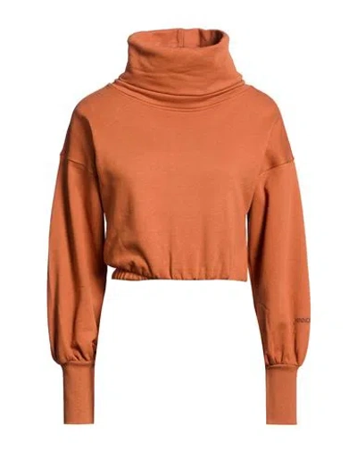 Hinnominate Woman Sweatshirt Brown Size L Cotton