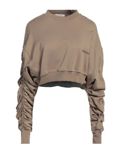 Hinnominate Woman Sweatshirt Camel Size L Cotton In Beige