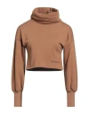 Hinnominate Woman Sweatshirt Camel Size Xxs Cotton, Elastane In Beige