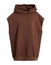 Hinnominate Woman Sweatshirt Chocolate Brown Size L Cotton, Elastane