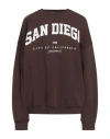Hinnominate Woman Sweatshirt Chocolate Brown Size M/l Cotton, Polyester, Elastane