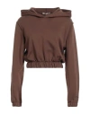 Hinnominate Woman Sweatshirt Cocoa Size Xxs Cotton In Brown