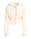 Hinnominate Woman Sweatshirt Cream Size Xs Cotton, Elastane In White
