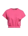 Hinnominate Woman Sweatshirt Fuchsia Size L Cotton, Elastane
