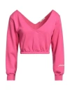 Hinnominate Woman Sweatshirt Fuchsia Size L Polyester, Elastane In Pink
