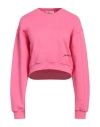 Hinnominate Woman Sweatshirt Salmon Pink Size L Cotton In Pink