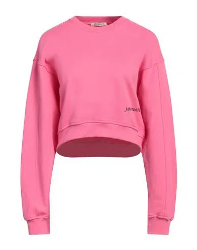 HINNOMINATE HINNOMINATE WOMAN SWEATSHIRT FUCHSIA SIZE M COTTON, ELASTANE
