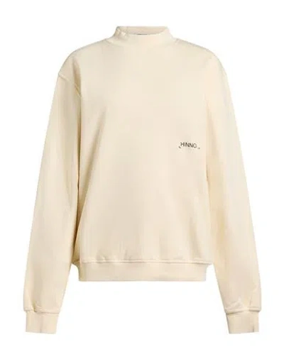 Hinnominate Woman Sweatshirt Ivory Size L Cotton In Neutral