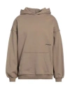 Hinnominate Woman Sweatshirt Khaki Size M Cotton In Beige