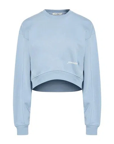 Hinnominate Woman Sweatshirt Light Blue Size M Cotton, Polyester