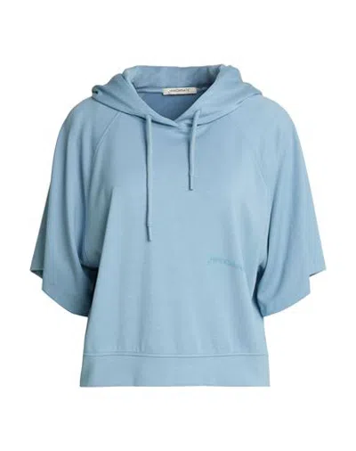 Hinnominate Woman Sweatshirt Light Blue Size S Viscose, Polyester, Elastane