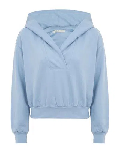 Hinnominate Woman Sweatshirt Light Blue Size Xxs Viscose, Polyester, Elastane