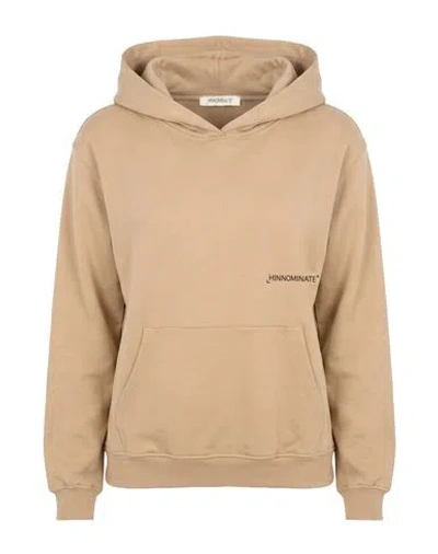 Hinnominate Woman Sweatshirt Light Brown Size S Cotton, Elastane In Beige