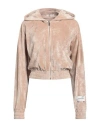 Hinnominate Woman Sweatshirt Light Brown Size M Polyester, Elastane In Beige