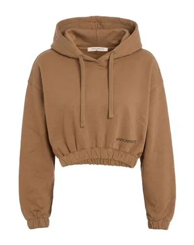 Hinnominate Woman Sweatshirt Light Brown Size Xxxs Cotton In Multi
