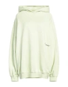 Hinnominate Woman Sweatshirt Light Green Size Xs Cotton, Elastane In Light Green