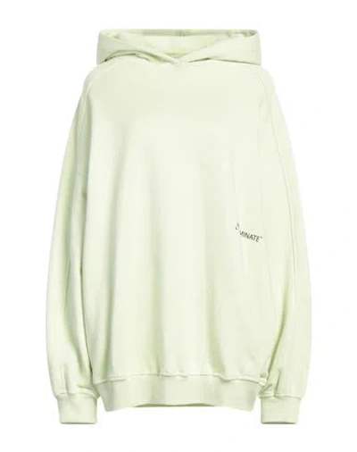 Hinnominate Woman Sweatshirt Light Green Size M Cotton, Elastane