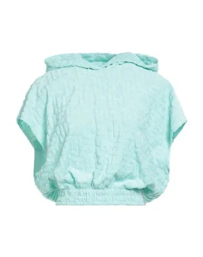 Hinnominate Woman Sweatshirt Light Green Size M Cotton, Polyester In Blue