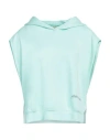 Hinnominate Woman Sweatshirt Light Green Size S Polyester, Modal, Elastane