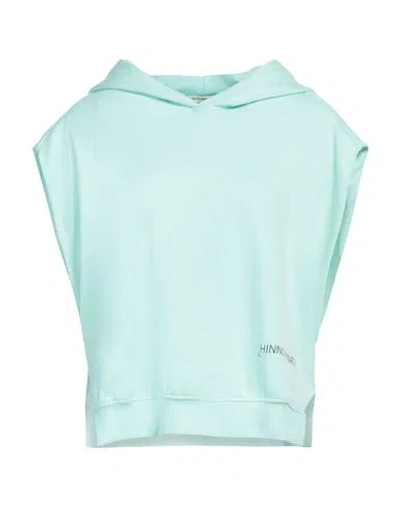 Hinnominate Woman Sweatshirt Light Green Size S Polyester, Modal, Elastane