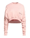 Hinnominate Woman Sweatshirt Light Pink Size M Cotton