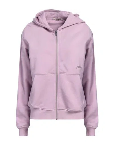 Hinnominate Woman Sweatshirt Lilac Size Xs Cotton, Elastane In Purple