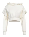 Hinnominate Woman Sweatshirt Off White Size S Modal, Polyester, Elastane