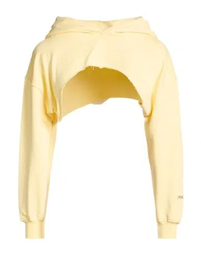 Hinnominate Woman Sweatshirt Pastel Yellow Size S Cotton