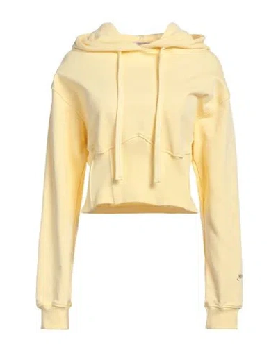 Hinnominate Woman Sweatshirt Pastel Yellow Size S Cotton