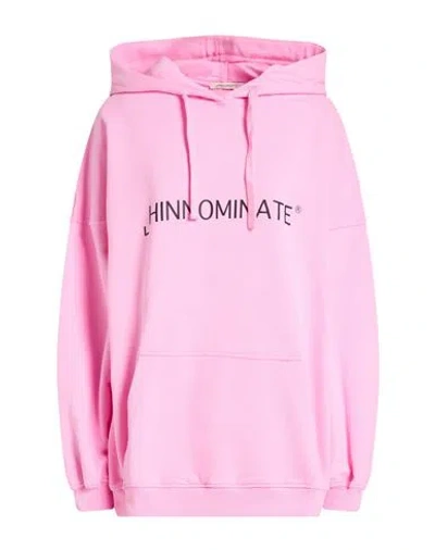 Hinnominate Woman Sweatshirt Pink Size L Paper, Elastane