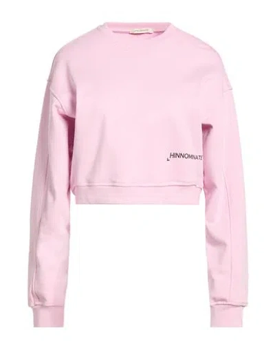 Hinnominate Woman Sweatshirt Pink Size M Cotton, Elastane
