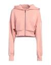 Hinnominate Woman Sweatshirt Pink Size M Modal, Polyester, Elastane