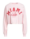 Hinnominate Woman Sweatshirt Pink Size M/l Cotton, Polyester