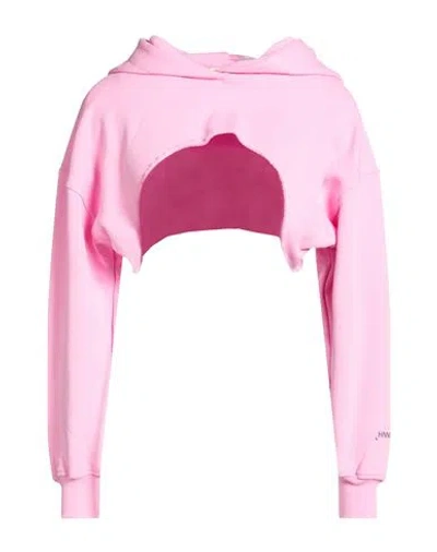 Hinnominate Woman Sweatshirt Pink Size S Cotton, Elastane In Multi